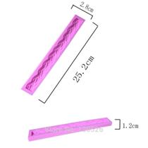 Molde de silicone acabamento cordão trança confeitaria f570