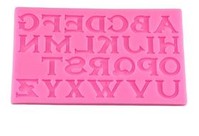 Molde De Silicone Alfabeto Letras Para Confeitaria E Biscuit - Leb Decorações