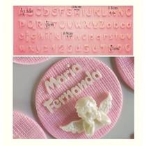 Molde de Silicone Alfabeto Maiúsculo e Minúsculo 597 Molde de Silicone Alfabeto Maiúsculo e Minúsculo 597