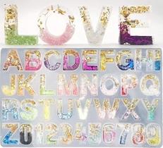 Molde De Silicone Alfabeto Número Letra Grande Chaveiro Diy