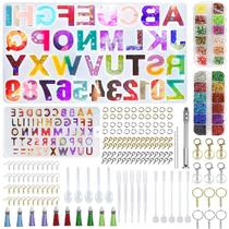 Molde De Silicone Alfabeto Números 3D Resina Epóxi Kit 307Pç
