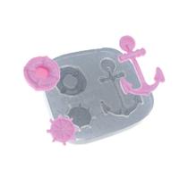 Molde de silicone Ancora + Boia + Timão Ref. 514 Flexarte