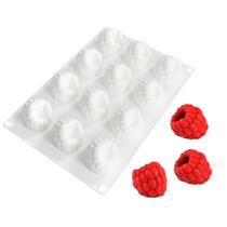 Molde de silicone ANGOOD Raspberry de 12 cavidades para cupcakes e bolos Molde de silicone ANGOOD Raspberry de 12 cavidades para cupcakes e bolos