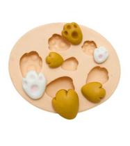 Molde de silicone animais, patas, resina, confeitaria, biscuit molds planet