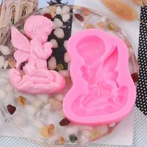 Molde De Silicone Anjo Rezando Para Batizado