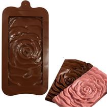 Molde De Silicone Barra De Chocolate Rosa 14,8 X 7,4 Cm Molde De Silicone Barra De Chocolate Rosa 14,8 X 7,4 Cm