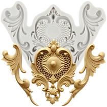 Molde de silicone barroco YANQINMS 7x10 cm Scroll Border
