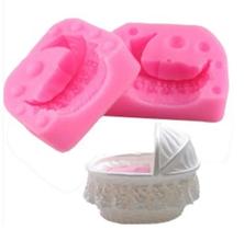 Molde De Silicone Berço De Bebê S457