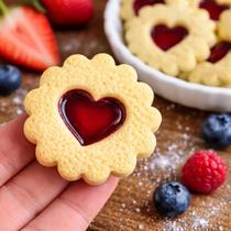Molde de Silicone Biscoito Coração com Geléia