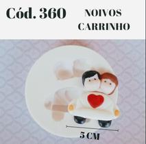 MOLDE DE SILICONE BISCUIT - NOIVOS CARRINHO LEMBRACINHA DE CASAMENTO Modele