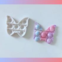 Molde de Silicone Borboleta Pop It Fidget Toy Molde de Silicone Borboleta Pop It Fidget Toy