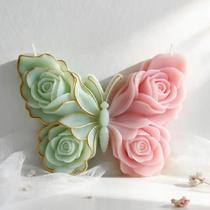 Molde De Silicone Borboleta Rosa Para Vela Aromática DIY Durável Reutilizável Arte Em Resina Molde De Silicone Borboleta Rosa Para Vela Aromática DIY Durável Reutilizável Arte Em Resina