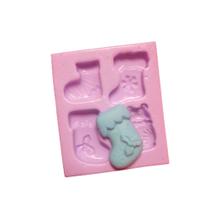 Molde de silicone botas/meias natal confeitaria biscuit f921