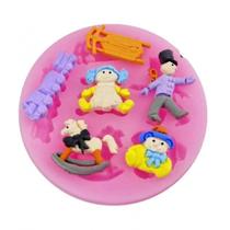 Molde de Silicone Brinquedos 6 Modelos (Chá de Bebê) - Cia do Molde