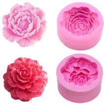 Molde de silicone Buytra 3D Flower Crnation Peony para sabonete e bolo