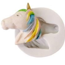 Molde De Silicone: Cabeça de Unicórnio - 5,0 x 4,0 cm