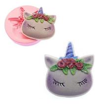 Molde De Silicone: Cabeça de Unicórnio - 6,0 x 5,5 cm