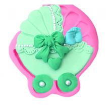 Molde de silicone carrinho bebê para decorar f266