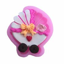 Molde De Silicone Carrinho De Bebe Confeitaria S294