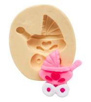 Molde de silicone carrinho de bebe, resina, confeitaria, biscuit molds planet