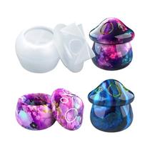 Molde De Silicone Casa Cogumelo 3D Para DIY, Aromaterapia, Vela De Gesso, Caixa De Joias, Resina