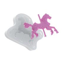Molde de Silicone Cavalo Carrossel Detalhado Ref. 450 Flexarte