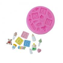 Molde de Silicone Chá de Bebê - Itens Brinquedos 12 Cav