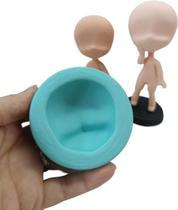 Molde De Silicone Chibi Cabeça M Simples Molde De Silicone Chibi Cabeça M Simples