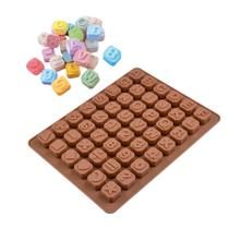 Molde De Silicone Chocolate - ABC / Matemática - FT145 - 1 unidade - Silver Plastic - Rizzo
