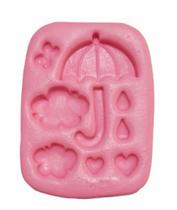 Molde de silicone chuva de amor, nuvem, guarda chuva