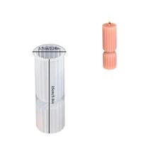 Molde De Silicone Cilíndrico 3D Estilo Nórdico Para Velas De Aromaterapia, Artesanato Em Resina DIY