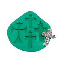 Molde de Silicone Cód. 1608 - Crucifixos - 1 unidade - Mazulli - Rizzo