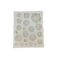 Molde de Silicone Cód. 2479 - 21 Modelos de Flores - 1 unidade - Mazulli - Rizzo Molde de Silicone Cód. 2479 - 21 Modelos de Flores - 1 unidade - Mazulli - Rizzo