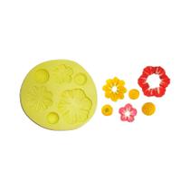 Molde de Silicone Cód. 324 - Flores Jardim - 1 unidade - Mazulli - Rizzo