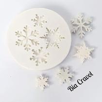 Molde de Silicone - codg 72 - Flocos de Neve - MD Moldes - Bia Cravol