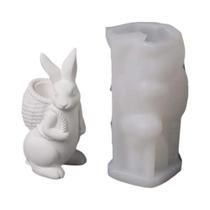 Molde De Silicone Coelho Da Páscoa 3D, Adorno De Cesta De Coelho Fofo, Decoração DIY Para Presentes