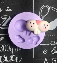Molde de silicone coelho focinho para decorar f479