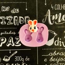 Molde de silicone coelhos confeitaria biscuit f516