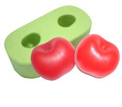 Molde de Silicone com 02 Cavidades de Cereja Molde de Silicone com 02 Cavidades de Cereja