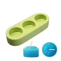 Molde de Silicone com 03 Cavidades de Vela Rechouds