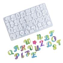Molde de Silicone com EMOJIS Forma de Letras Alfabeto para Produtos de Resina DIY