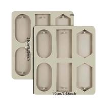Molde De Silicone Com Seis Cavidades Para Cera, Gesso E Flores - DIY Artesanal, 4 Estilos Molde De Silicone Com Seis Cavidades Para Cera, Gesso E Flores - DIY Artesanal, 4 Estilos