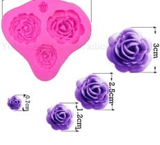 Molde De Silicone Confeitaria Biscuit Mini Rosa S161 - MOLDS PLANET