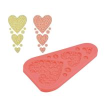 Molde De Silicone Confeitaria - Coração - FT192 - 1 unidade - Silver Plastic - Rizzo