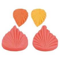 Molde De Silicone Confeitaria - Folhas - FT179 - 1 unidade - Silver Plastic - Rizzo