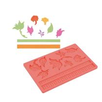 Molde De Silicone Confeitaria - Folhas Sortidas - FT206 - 1 unidade - Silver Plastic - Rizzo