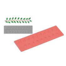 Molde De Silicone Confeitaria - Galho de Folhas - FT185 - 1 unidade - Silver Plastic - Rizzo