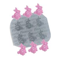 Molde de Silicone Conjunto de Micro Coelhos Ref. 150 Flexarte Rizzo Confeitaria