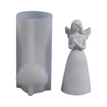 Molde De Silicone Coração Anjo Para Velas Aromáticas, Ornamento De Gesso De Fada, Suporte Para Molde De Silicone Coração Anjo Para Velas Aromáticas, Ornamento De Gesso De Fada, Suporte Para