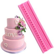 Molde de silicone cordão para decorar f425